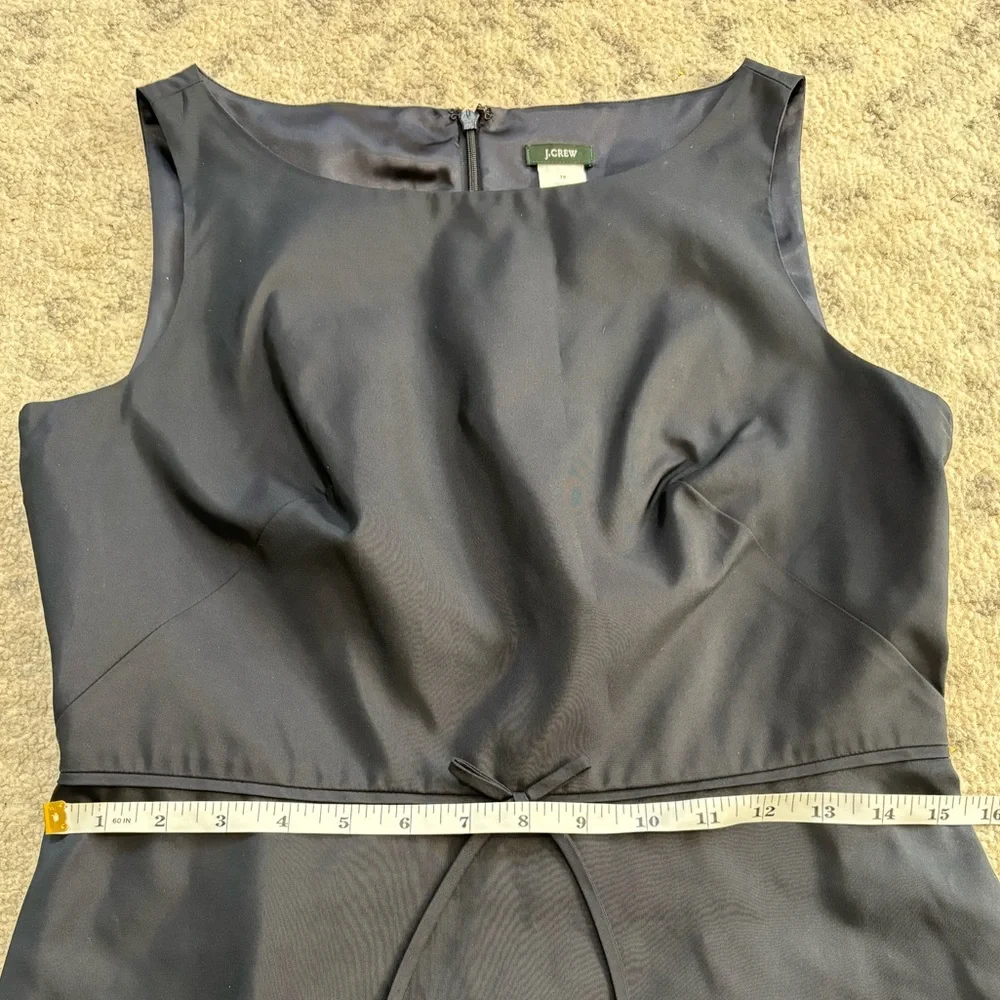 J.Crew 100% Silk Dress Contemporary Dark Navy Vintage Career Event Size 8 Tall
